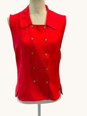 SUNSHINE STARSHINE Vibrant Red Vintage Vest